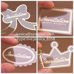 Custom Clear Vinyl Stickers Printing Transparent Cosmetics Label Clear Material Removable Plastic Package Sticker Label