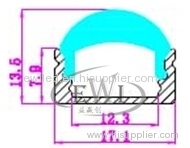 Recessed led aluminium profile with 60 degree clear lens for ceiling or pendant light strip