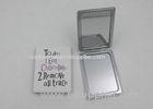 Metal Craft White Travel Makeup Mirrors Double Sided With Logo Printing
