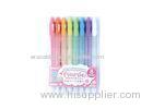 0.8mm stick gel pen with eight different colors neon ink in a PVC pouch for artistic creation