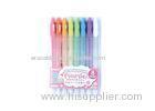 0.8mm stick gel pen with eight different colors neon ink in a PVC pouch for artistic creation