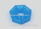 Eco - Friendly 7 Grids Plastic Pill Box For Patients / Weekly Pill Organiser
