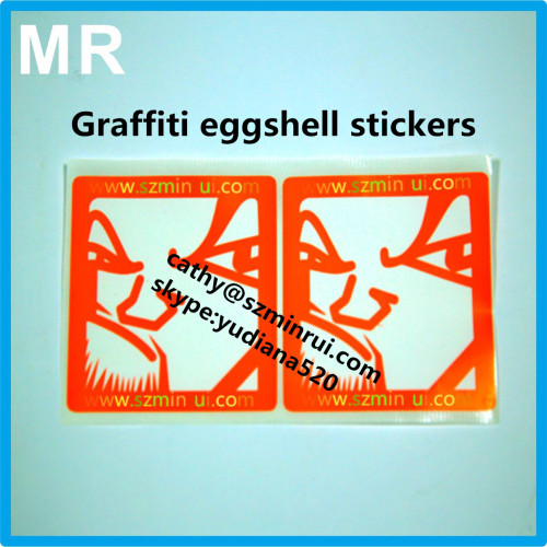 custom design blank border eggshell sticker