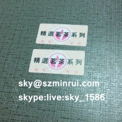 Uncopied Self Destructive Anti-fake Label for Tea One Time Use Anti-counterfeit Paper Vinyl Labels