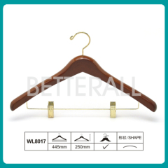 Dark Brown Wide Shoulder Wooden Coat Hanger