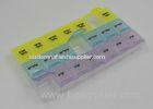 OEM Rectangle Plastic Pill Boxes For Men LFGB And FDA Standard