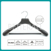 LOGO matt black wooden hangers for clothes