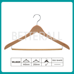 Wood Skirt and Pant Hanger with Clamp