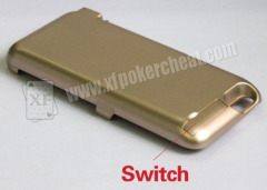 Iphone 6 Golden Plastic Charger Case Poker Scanner With Micro Camera