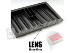 Black Plastic Poker Scanner Casino Chip Tray Camera Approved ISO9001