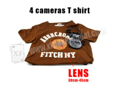 Marked Playing Cards Poker Scanner Orange T - Shirt IR Cameras With Four Lens