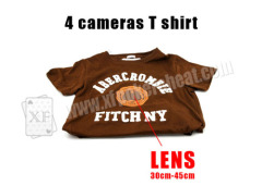 Marked Playing Cards Poker Scanner Orange T - Shirt IR Cameras With Four Lens