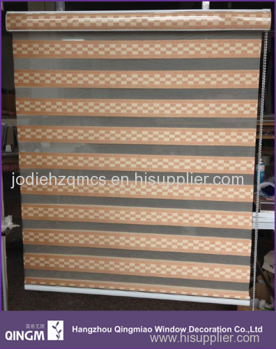 High quality double layered day and night roller blind fabric