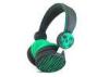 Adjustable Rubber Finish Colored HI FI Stereo Headphones with Skull Pattern