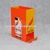 Orange Acrylic Food Display Stands / Beverage Display Rack For Can Beverage