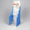 OEM Clear Plasitc Acrylic Brochure Holders Floor Display Stands Trapezoid