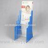 OEM Clear Plasitc Acrylic Brochure Holders Floor Display Stands Trapezoid