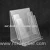 Plastic Brochure Holder Stand More Layer Slant With Small Compartment