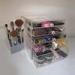 119 Inch Acrylic Makeup Display Stand Clear Beauty Cosmetic Component Organizer With Drawer