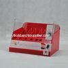 Red Plastic Acrylic Nail Polish Display Stand With More Compartments