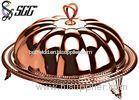 Luxury Pumpkin Shape Oval Dinner Plate with Cover For Middle East Catering / Wedding Party