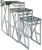 Square Nesting 304 Grade Stainless Steel Buffet Table Tempered Glass Buffet Table