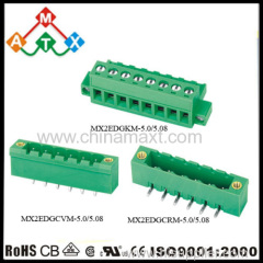 5.0mm 5.08mm pluggable plug in terminal block connectors with screws fixed