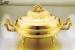 8 -10 Persons Gold Plated Chinese Tableware Bent Handles Shark fin Soup Tureen and Bowls