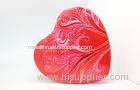 CMYK Unique Heart Shaped Candy Tin Storage Containers 0.25 MM Thickness