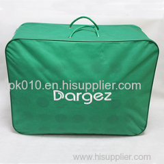Non Woven Wire Frame Bag with Handles Printed Zipper Bag for Quilt Blanket Duvet Comforter Bedding Packaging