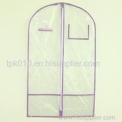 Transparent/Clear PVC/PE/Vinyl Garment Bag Suit Cover with Zipper Pocket