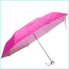 Manual Open 3 Fold Up Umbrella with Silver Coated