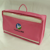 Pink Printed Non-woven Zipper Pillow Bag With Handle For Bedding Packaging