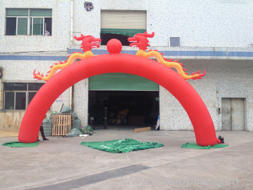 China Red Dragon Inflatable Arch for Celebration