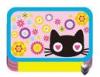 School PU Cat 2 Layer Double Pocket Pencil Case / Personalised Childrens Pencil Cases