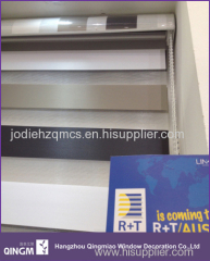 Three color zebra blinds rainbow roller blind for office