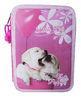 Cute Dogs Double Zipper Pencil Case Polyester / Double Sided Pencil Box