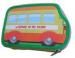 Fashionable Car Shaped Two Zipper Pencil Case Bag Box Pouch Microfiber