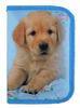 Blue Zippered Pencil Case Box One Zipper Bag Dog Printed For School