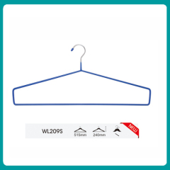 PVC hanger with curved shape / cheap metal clothes hanger