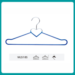 PVC hanger with curved shape / cheap metal clothes hanger