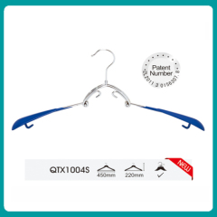 PVC hanger with curved shape / cheap metal clothes hanger