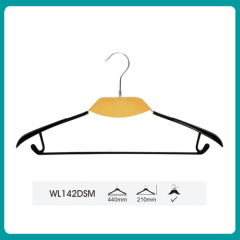 PVC hanger with curved shape / cheap metal clothes hanger