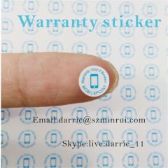 China top self-adhesive destructible label manufacturer supply round 8mm diameter warranty screw label for mobile repair