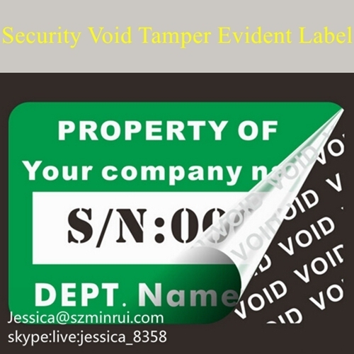 Factory Wholesale Strong Adhesive Security Void Sticker Anti-tamper Safety Label Warranty Void Sticker