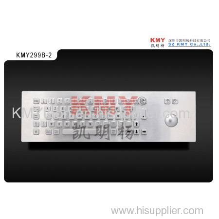 Ik07 Anti-Vandal Industrial Metal Keyboard with Trackball
