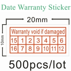 High Quality Custom Self Adhesive Stickers Tamper Proof Labels Printed Years And Months Date Warranty Sticker