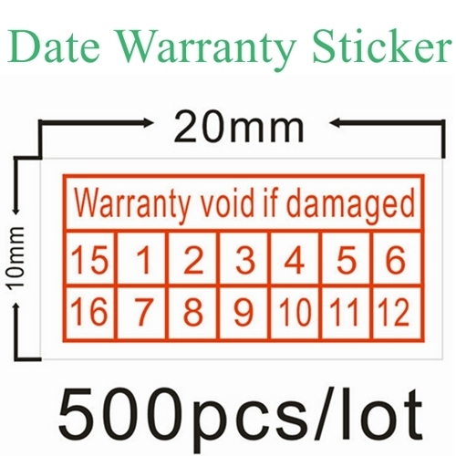 High Quality Custom Self Adhesive Stickers Tamper Proof Labels Printed Years And Months Date Warranty Sticker