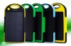 5000mAh solar mobile power bank backup battery solar charger dual USB waterproof solar charger