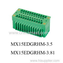 Double row vertical pin heder terminal block